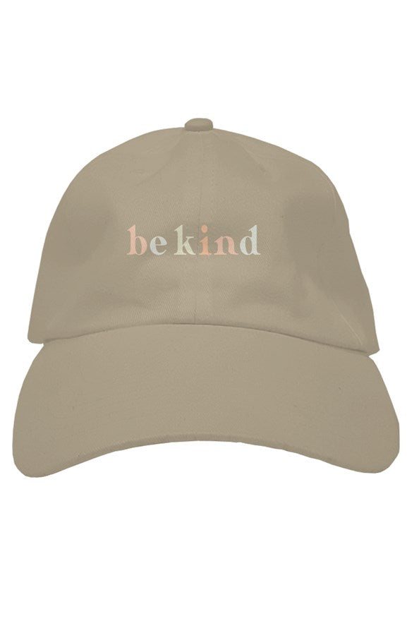 be kind boho color dad hat