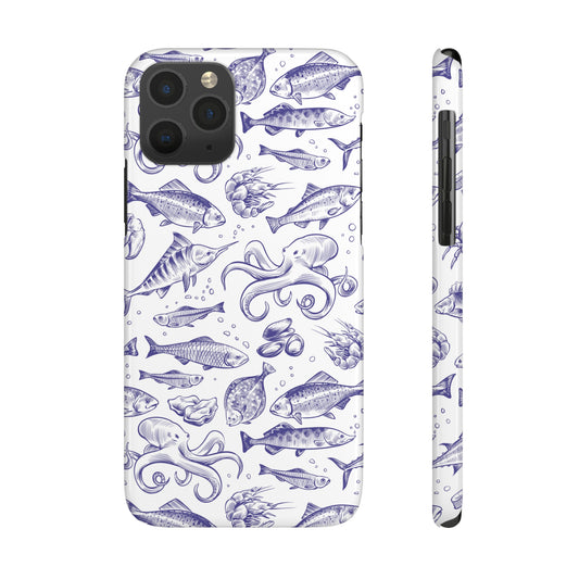 Ocean Love Graphic Art Slim Phone Case