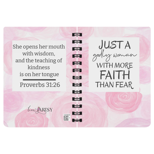 Just A Godly Woman Spiral Journal Notebook