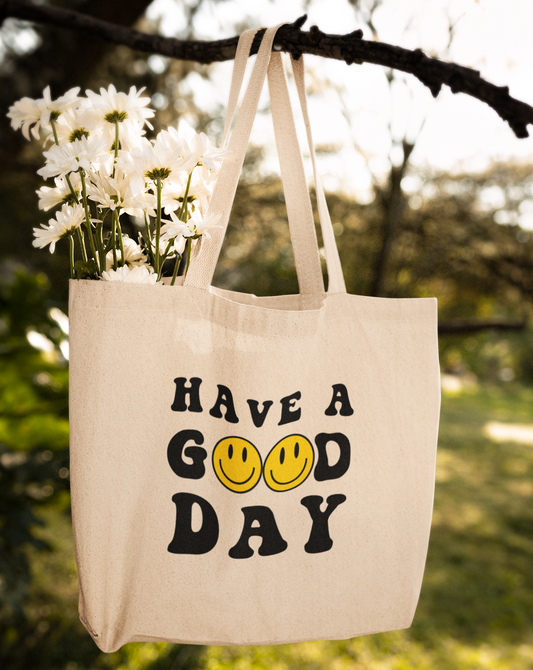 Have A Good Day Cotton Canvas Tote Bag