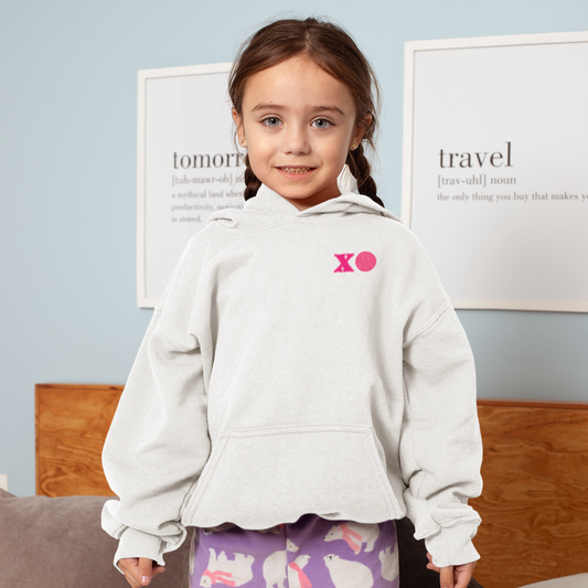 XOXO Pink Smiles Toddler Pullover Hoodie