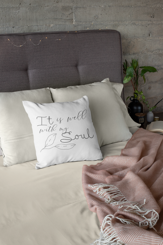 It is Well With My Soul Faux Suede Square Pillow