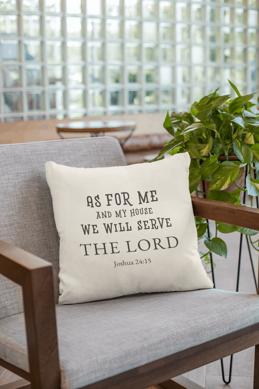 As For Me and My House Faux Suede Square Pillow