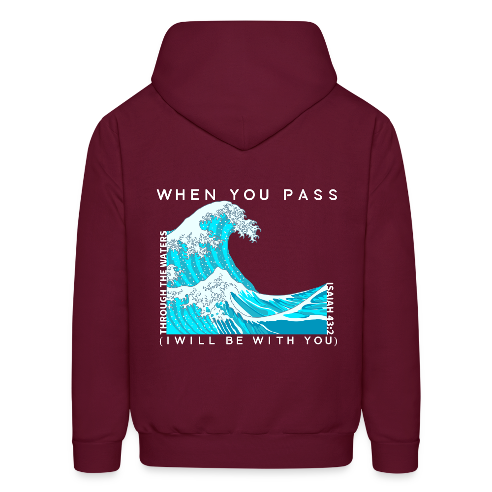 When You Pass I Will Be With You Pullover Hoodie - burgundy