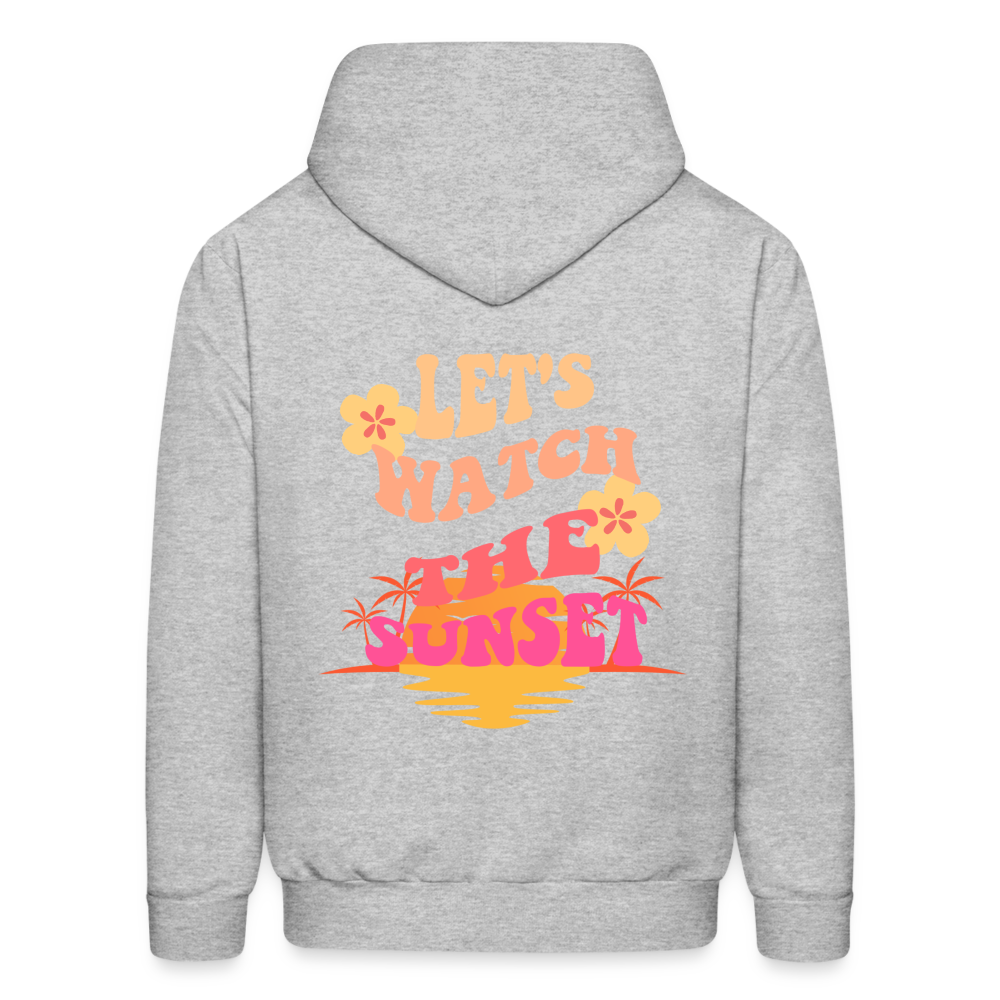 Let's Watch The Sunset Pullover Hoodie - heather gray