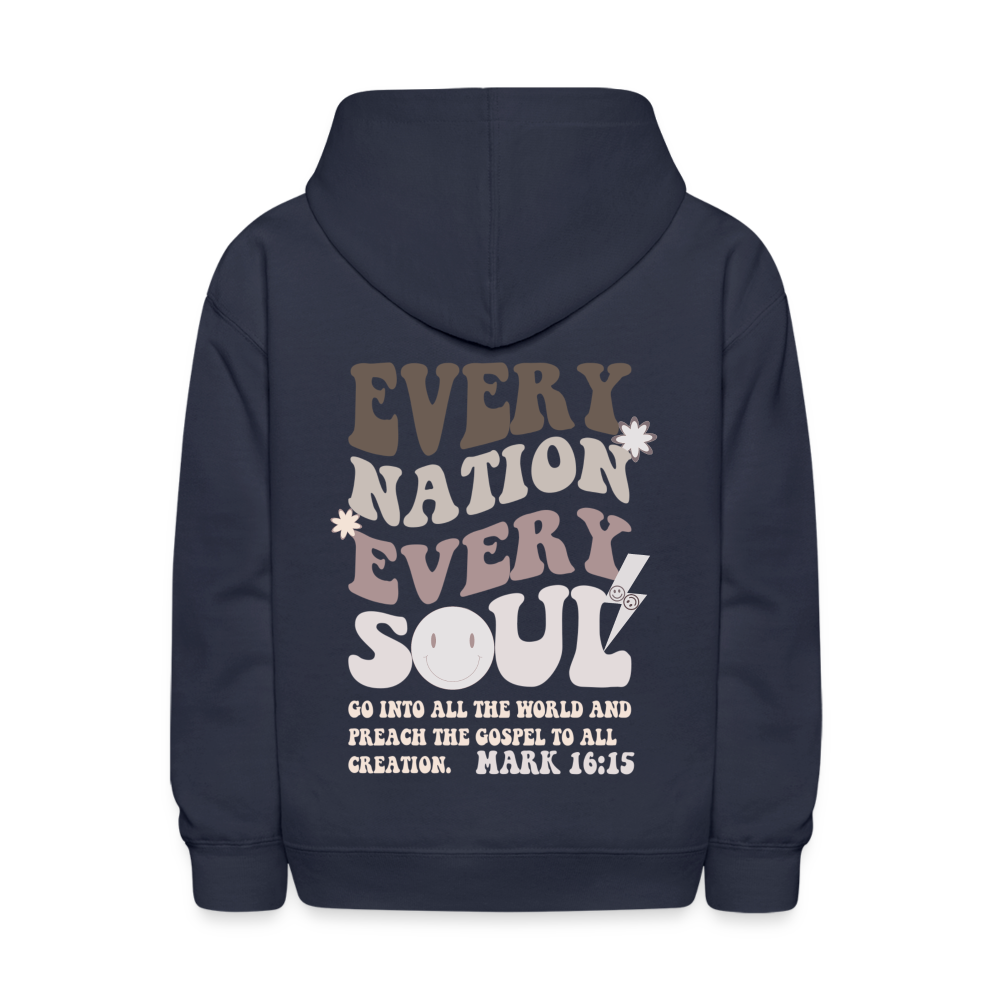 Every Nation Every Soul Kids Pullover Hoodie - navy