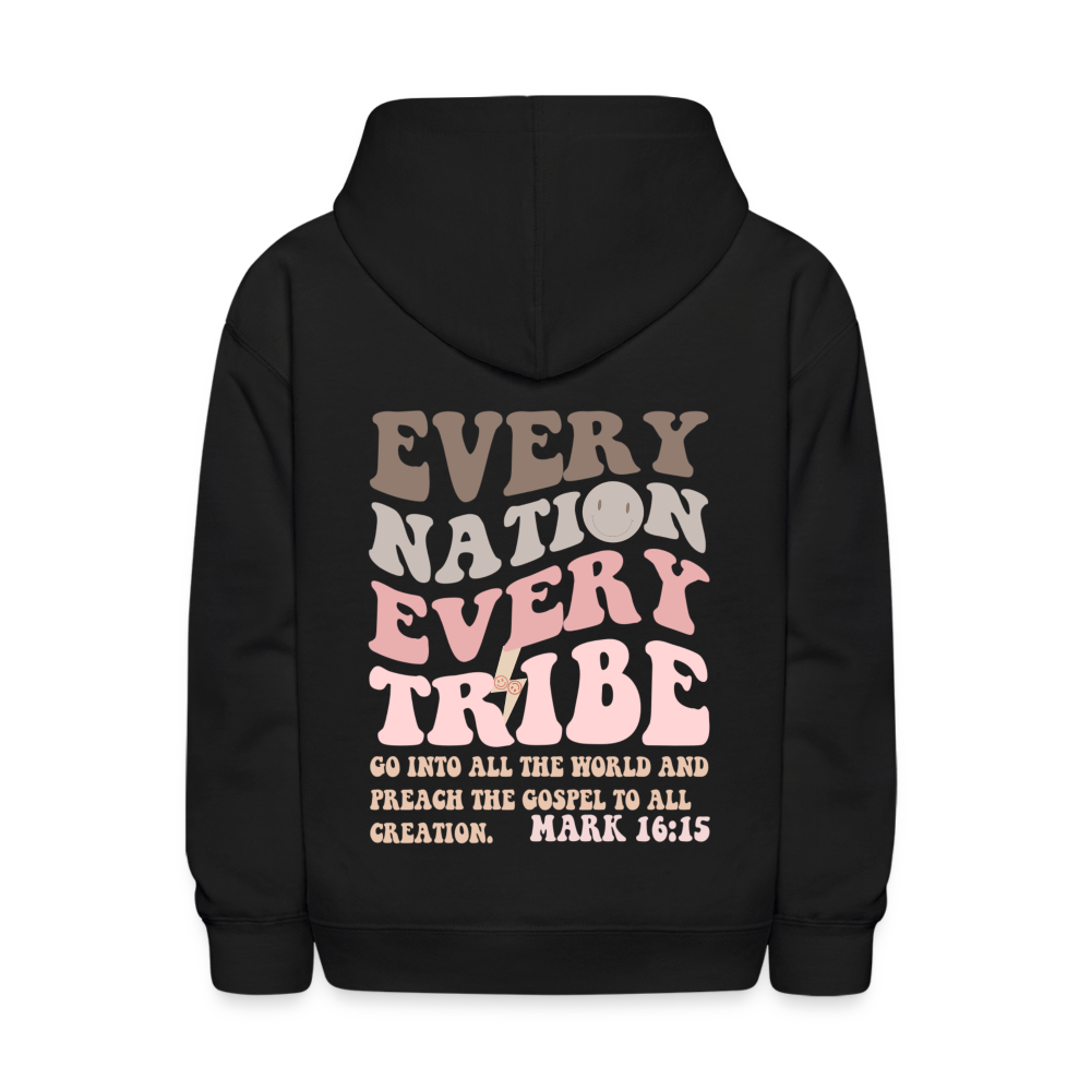 Every Nation Every Tribe Kids Pullover Hoodie - black