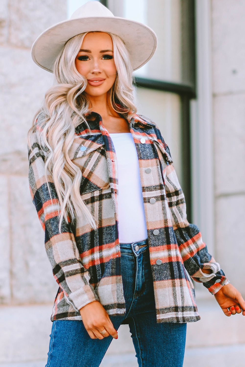 Multicolor Plaid Casual Button Up Fall Flannel