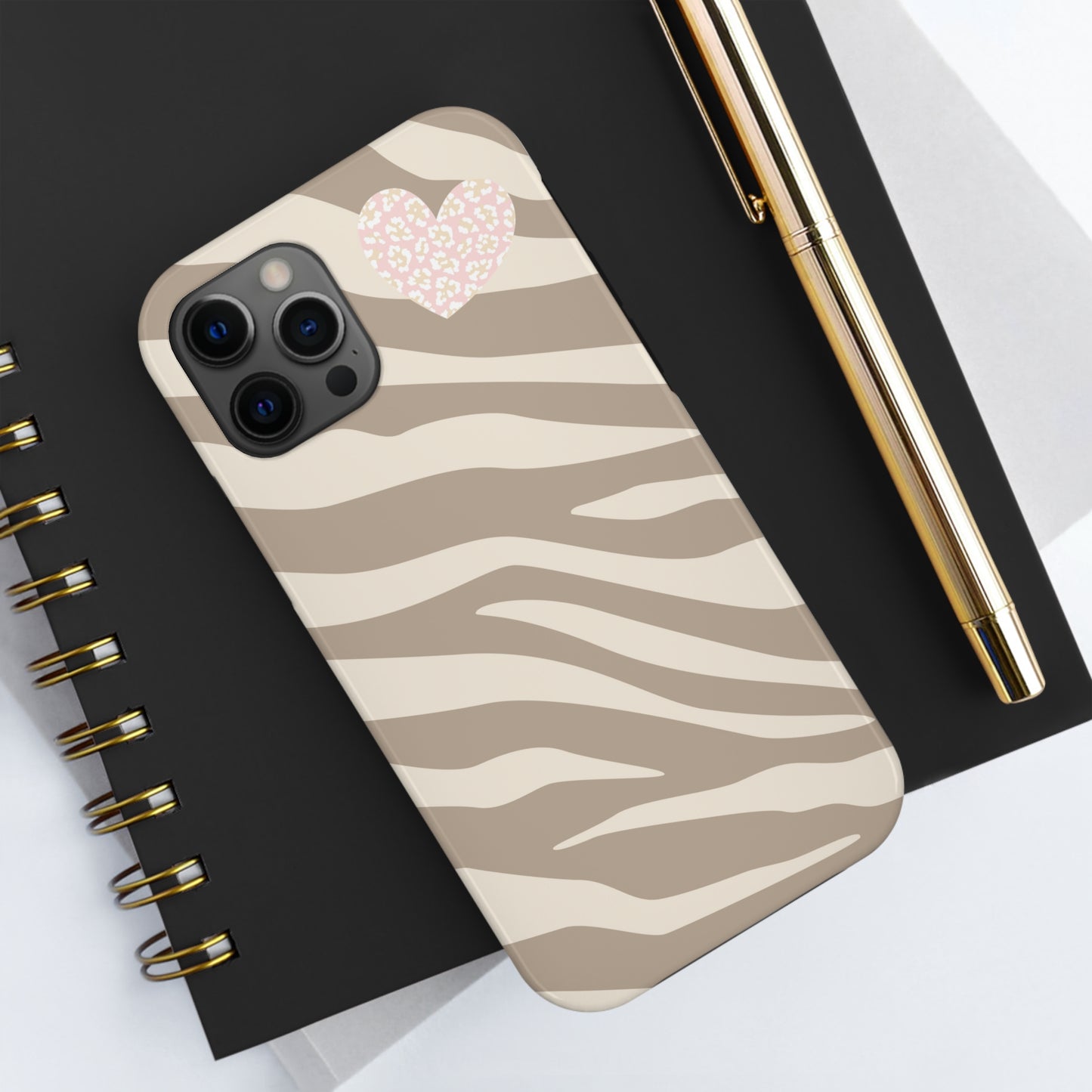 Cheetah Pink Heart Graphic Design | Case-Mate Phone Case