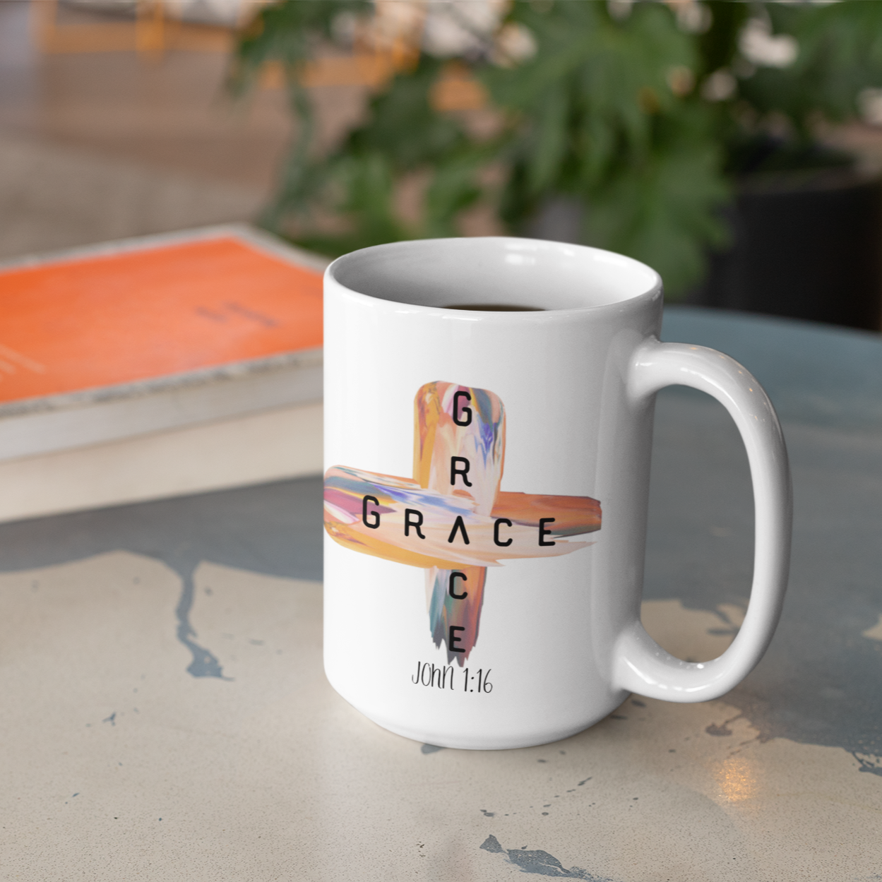 Grace Grace John 3:16 15 oz Ceramic White Mug