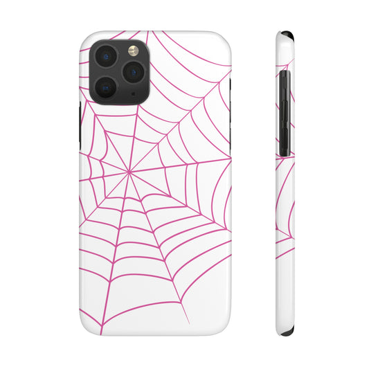 Pink Web Graphic Art Slim Phone Case
