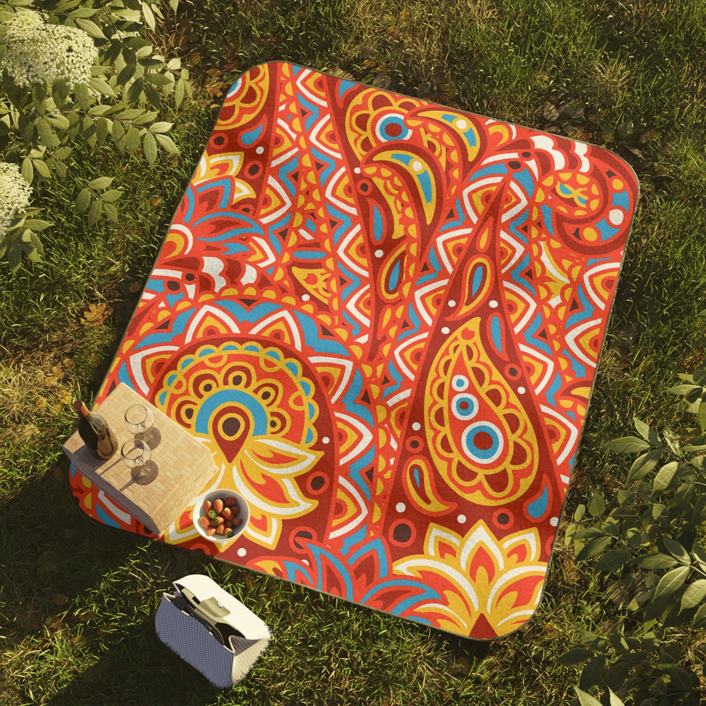 Paisley Sunshine Design Picnic Blanket