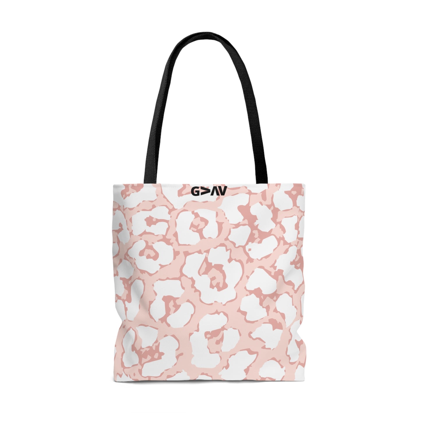 Cheetah Print Pink Love Large Tote Bag Design