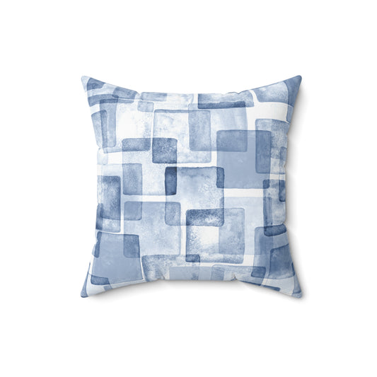 Blue SquaresDecorative Throw Pillow