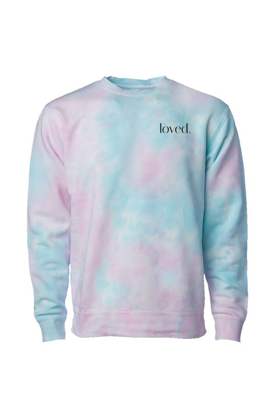 loved. Embroidered Cotton Candy Crew Neck Sweatshi