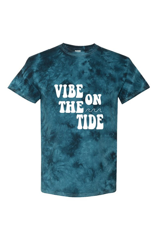 Vibe On The Tide Navy Crystal Tie-Dye Tee