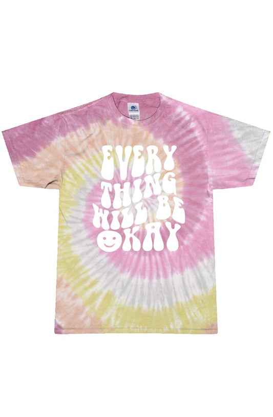 Every thing Will Be Okay Youth Desert Rose Tie Dye