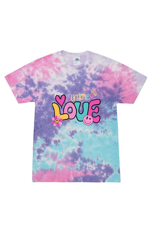 Summer Love Youth Cotton Candy Tie Dye T Shirt