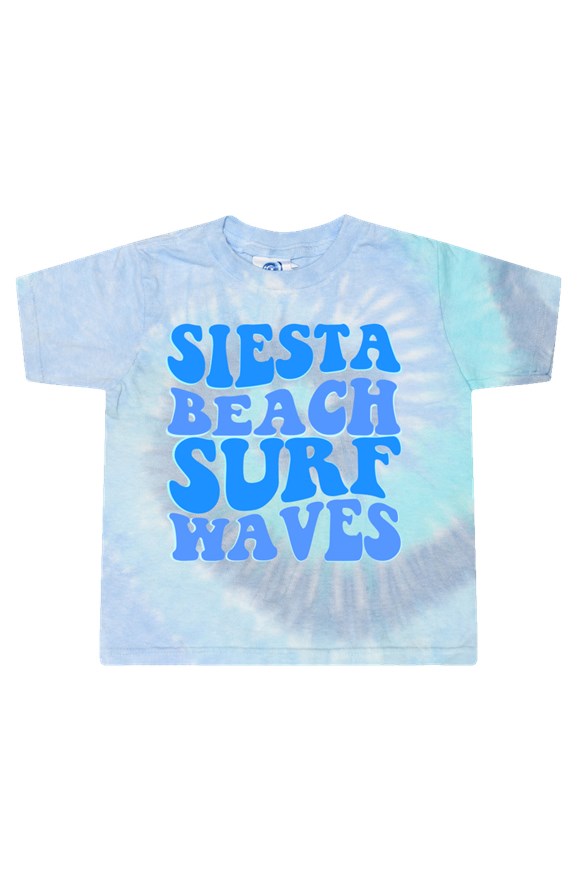 Siesta Beach Surf Waves Quote DesignTie-Dye Lagoon