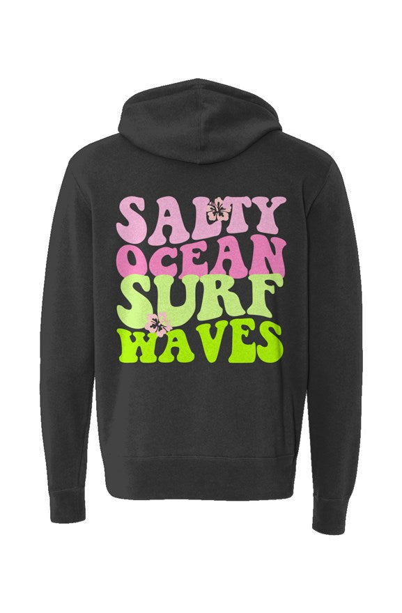Salty Ocean Surf Waves Unisex Lightweight Full-Zip