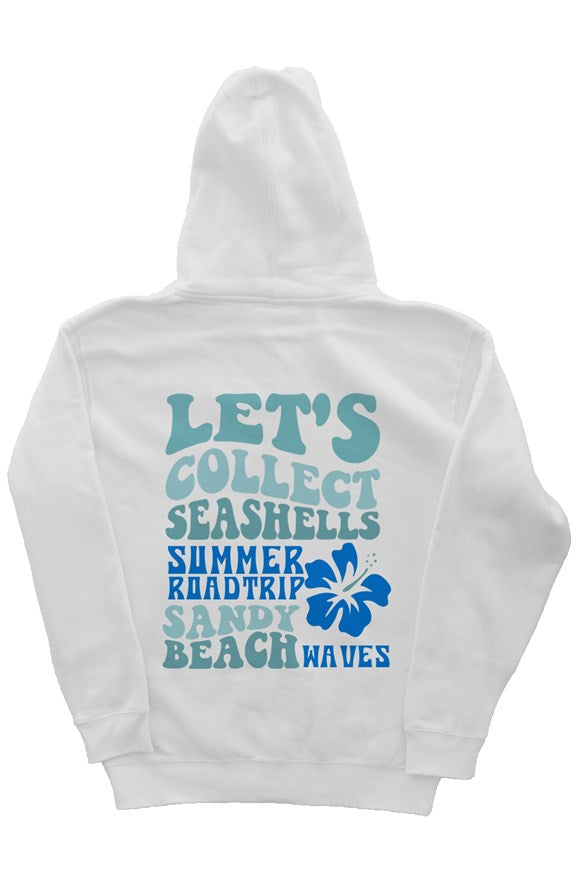 Sandy Beach Let's Collect Seashells Pullover Hoody