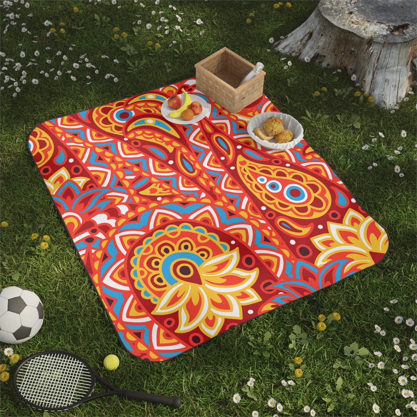 Paisley Sunshine Design Picnic Blanket