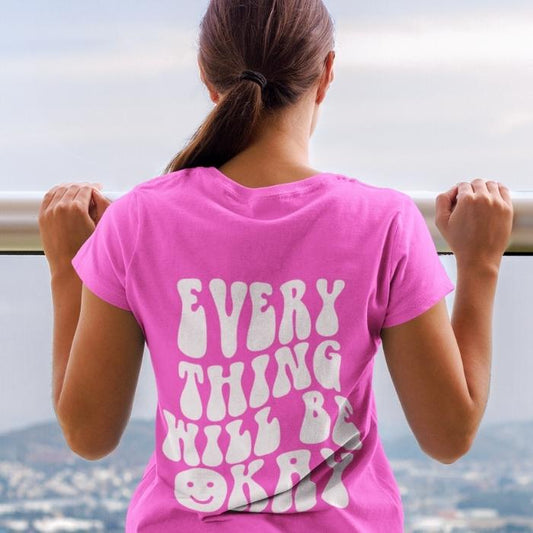 Every Thing Will Be Okay Youth Cotton T-Shirt Back Print