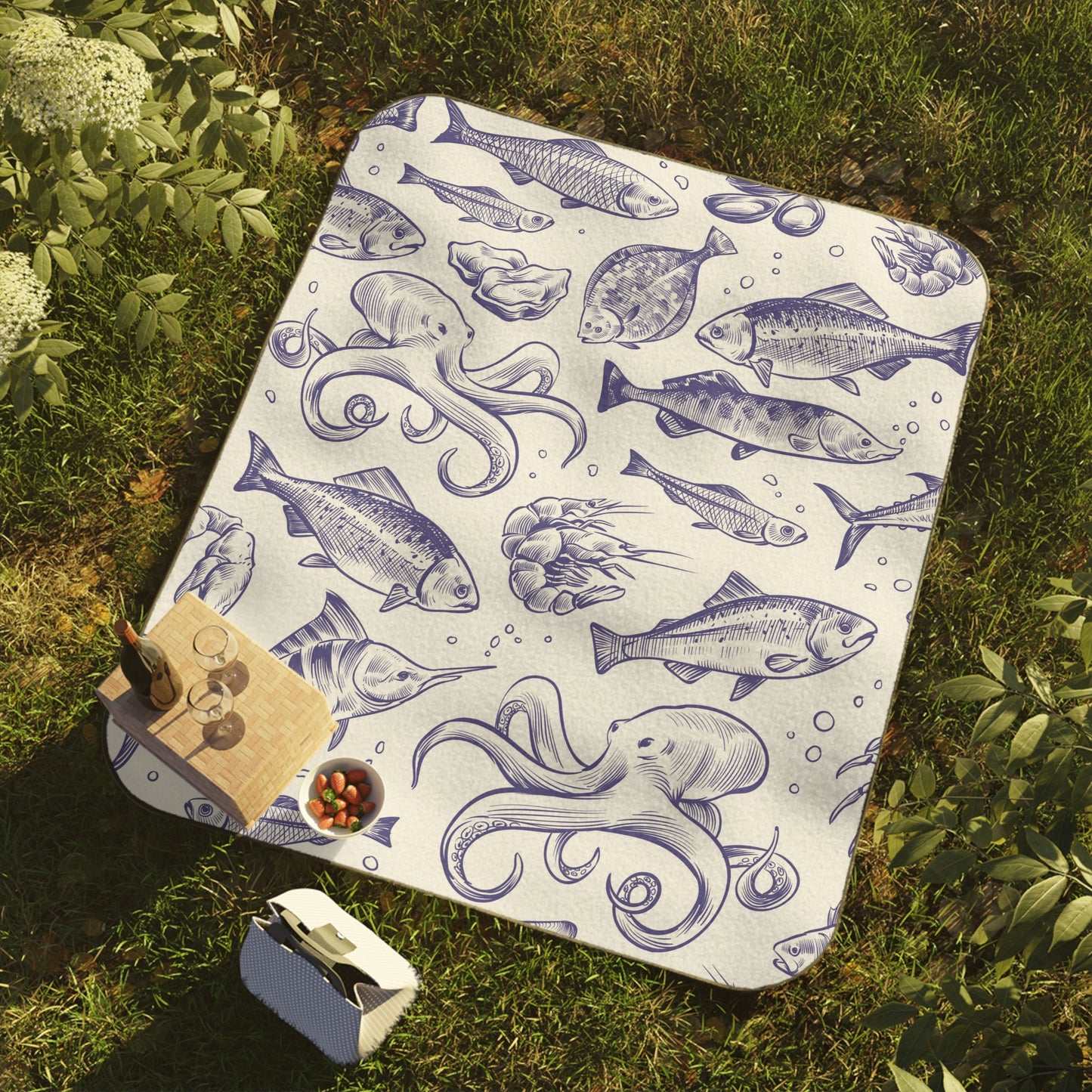 Seascape Nordic Design Picnic Blanket