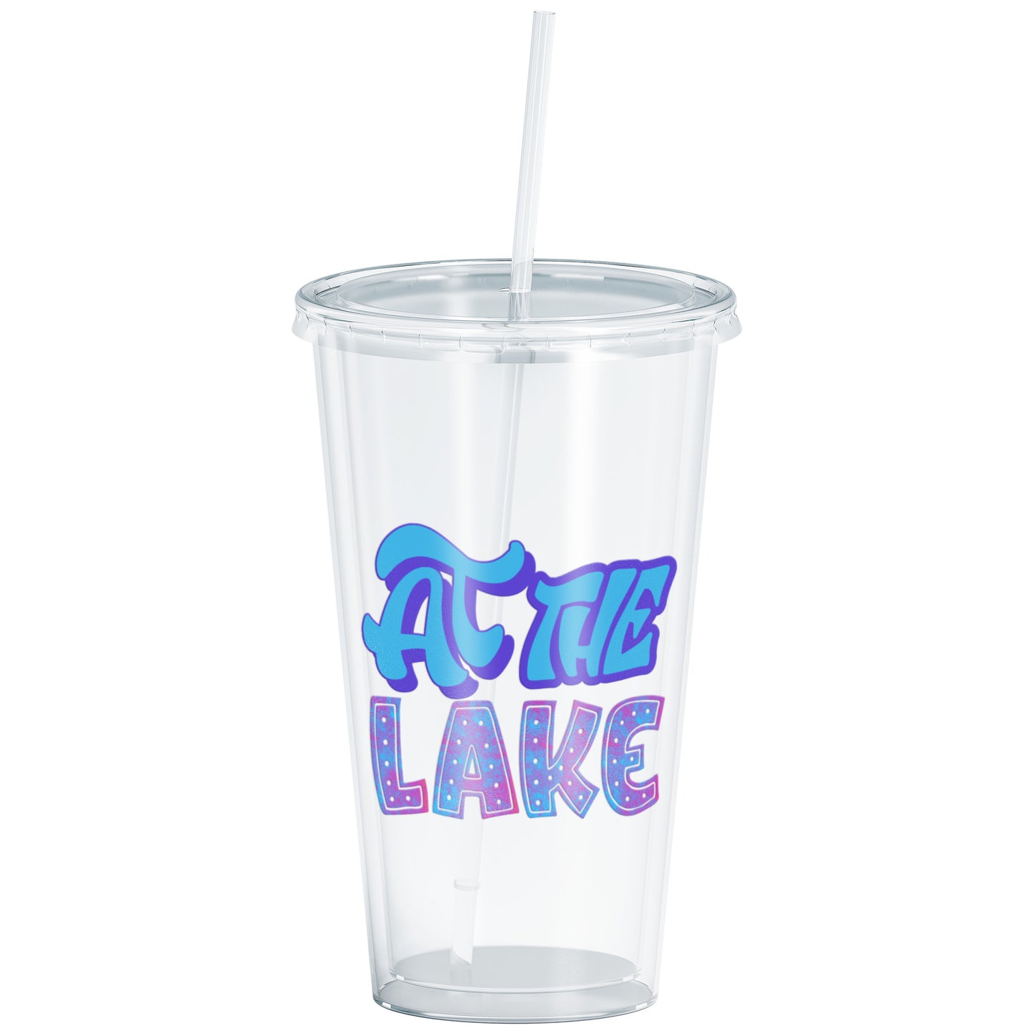 At The Lake Acrylic Cup Blue Design