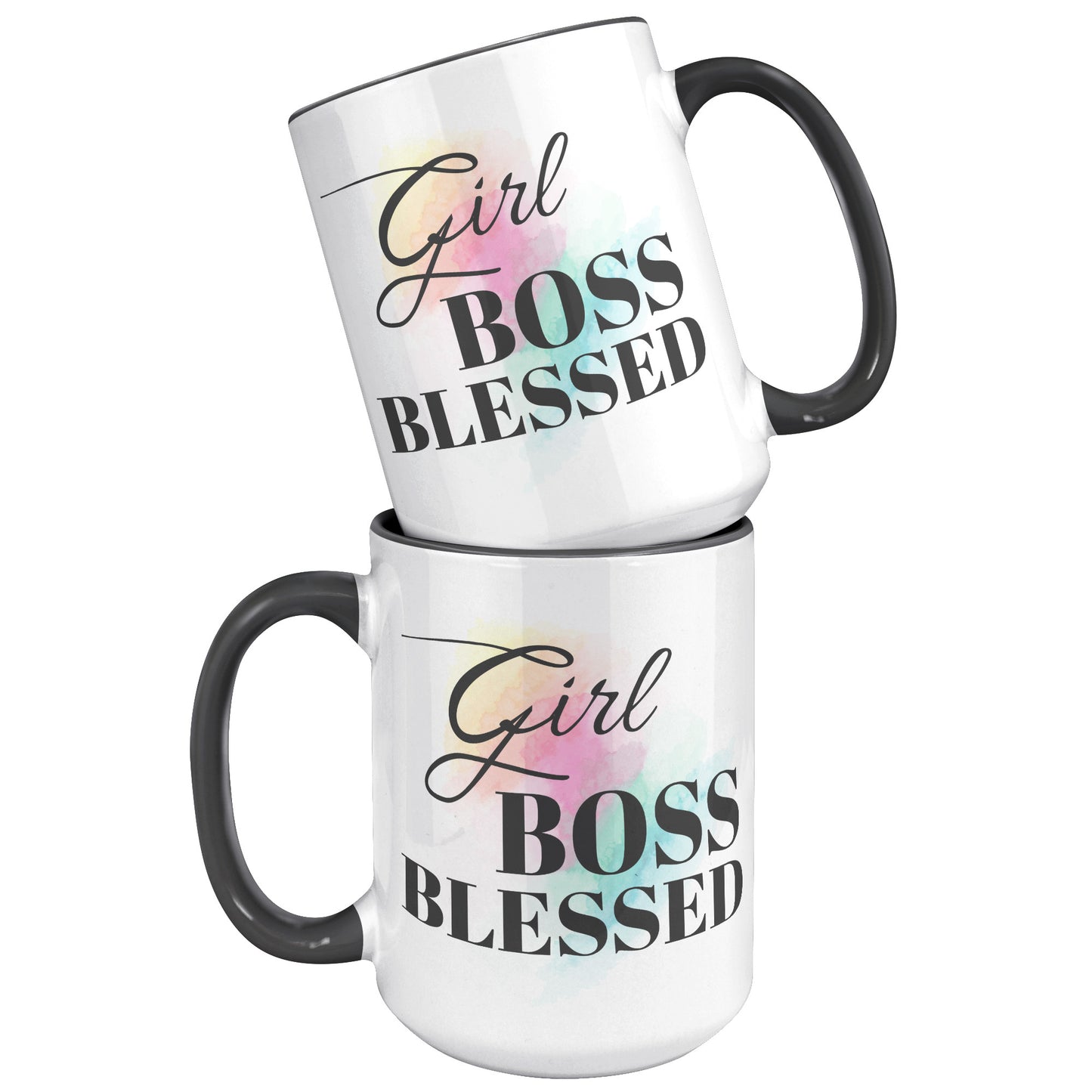 Blessed Girl Boss 15 oz Accent Ceramic Mug