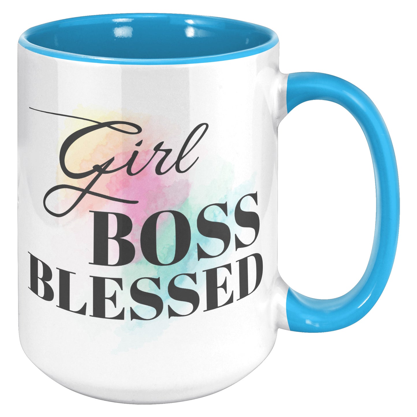 Blessed Girl Boss 15 oz Accent Ceramic Mug