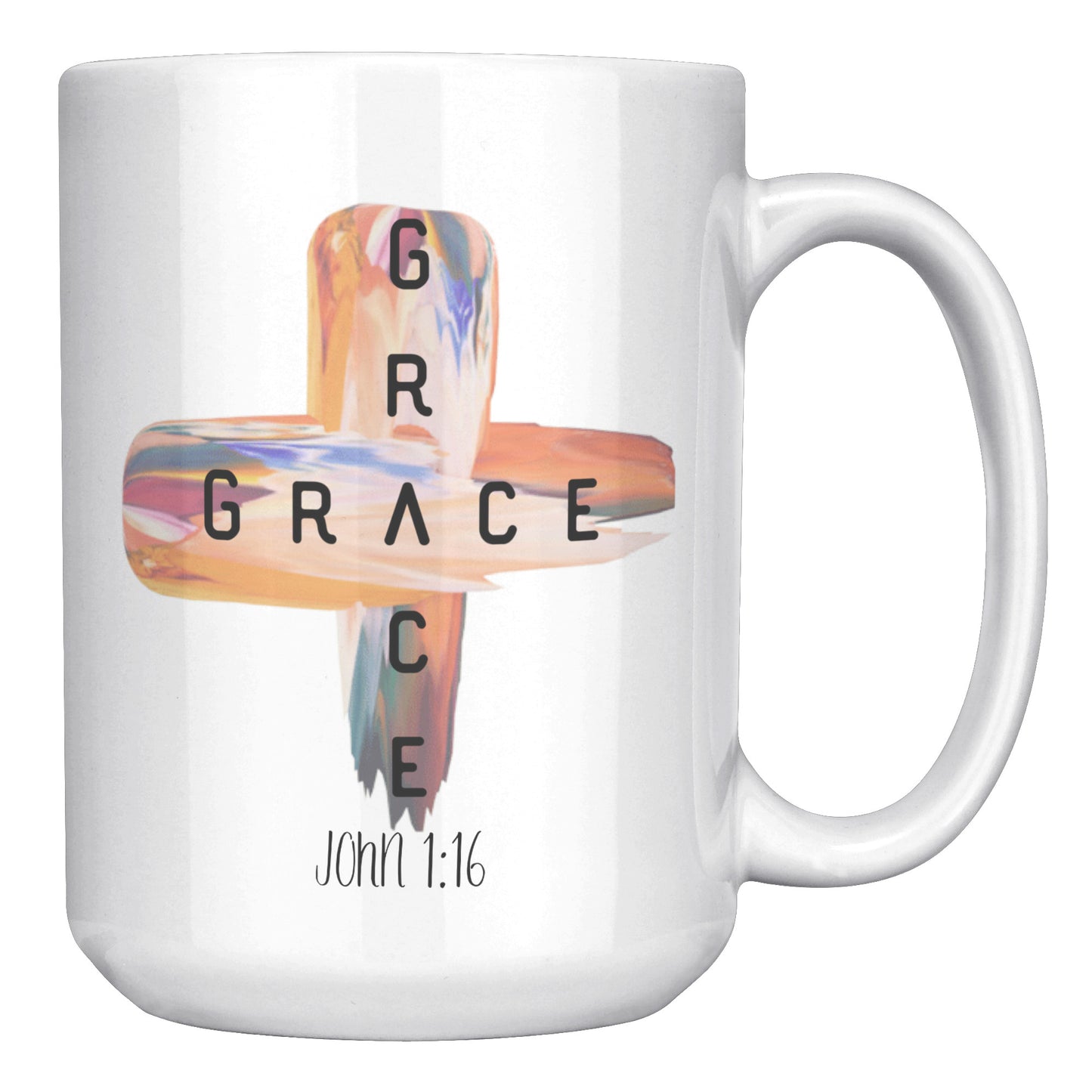 Grace Grace John 3:16 15 oz Ceramic White Mug