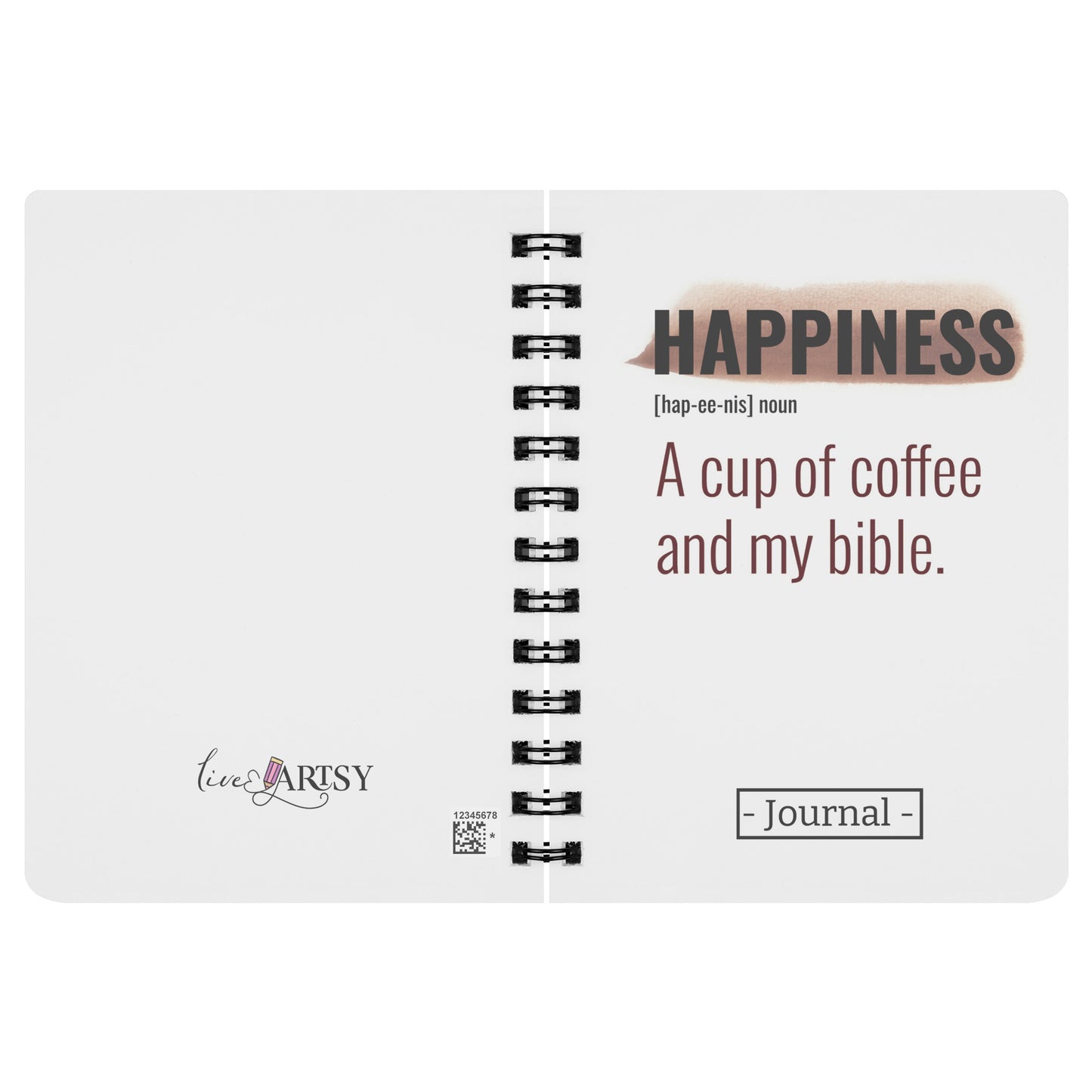 Happiness is Spiral Journal Notebook