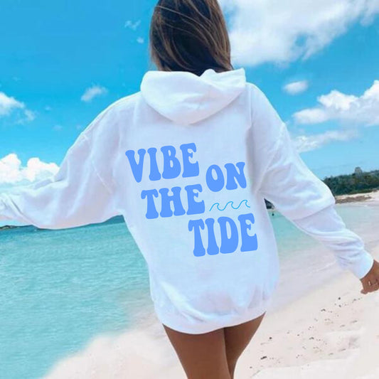 Vibe on The Tide Graphic Design Adult Pullover Hoodie
