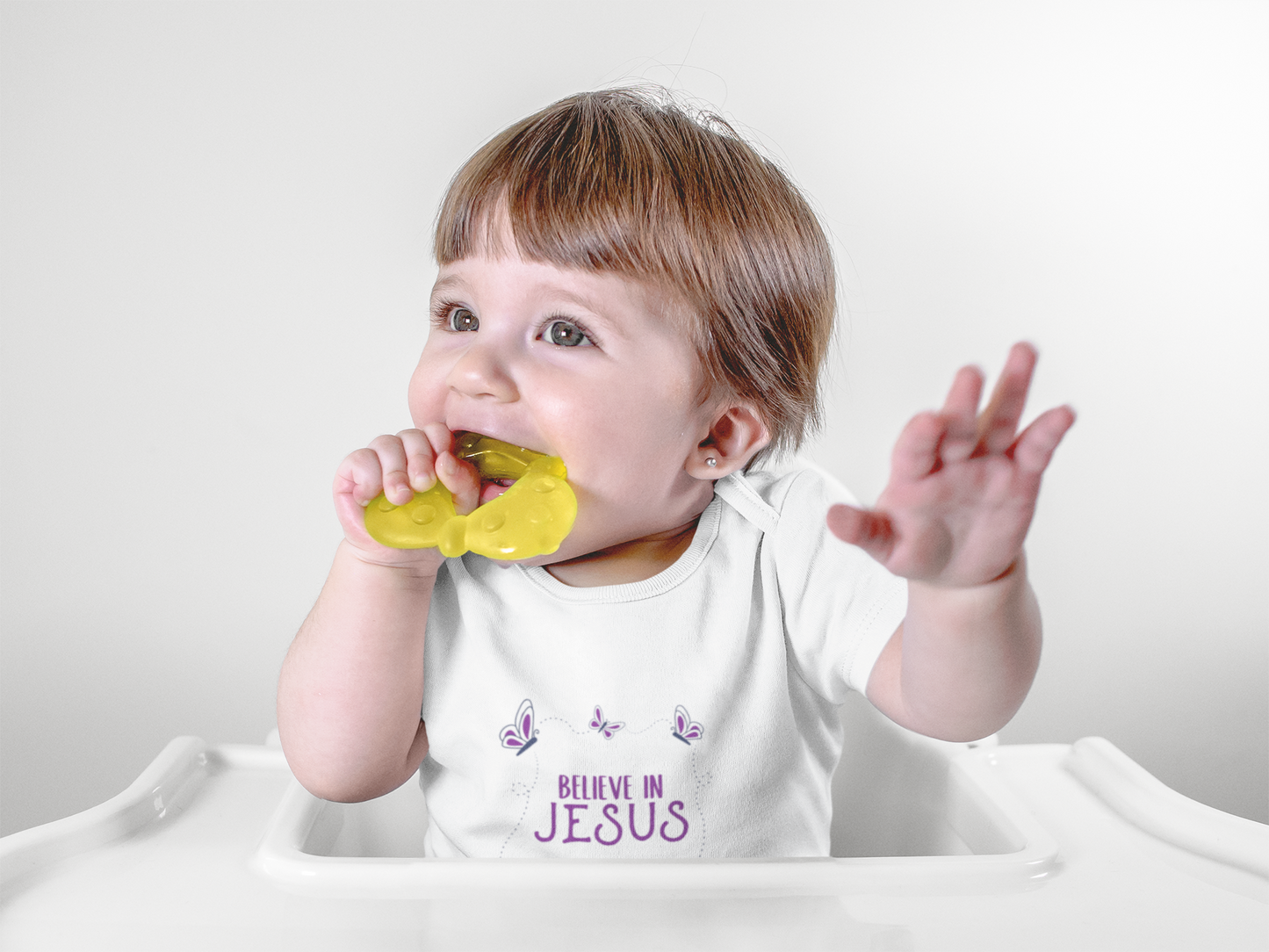 Believe In Jesus Infant Baby Rib Bodysuit