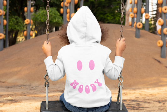 Moody Smile Face Toddler Pullover Hoodie