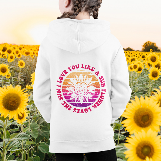 Love You Like A Sunflower Loves The Sun Kids Pullover Hoodie