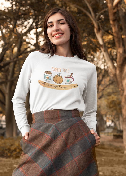 Pumpkin Spice and Everything Nice Fall Design Adult Unisex Heavy Blend Crewneck Sweatshirt