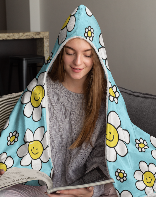 daisies daisies hooded blanket photo