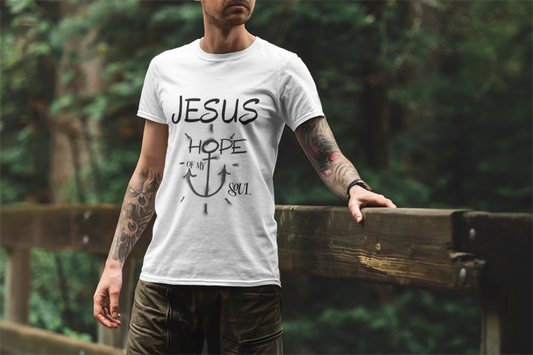 Jesus Hope of My Soul Anchor Adult Unisex Heavy Cotton T-Shirt Design Print