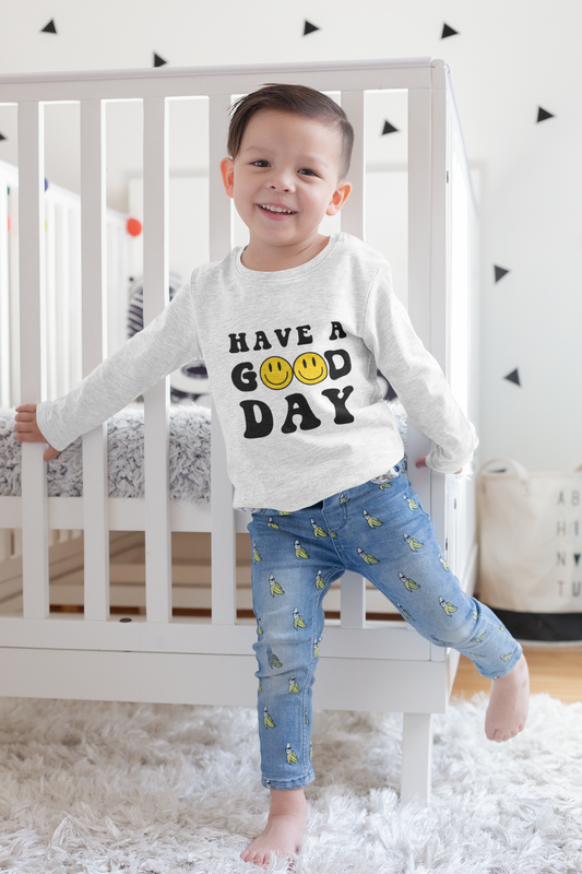 Have A Good Day Smiles Toddler Long Sleeve Jersey Tee