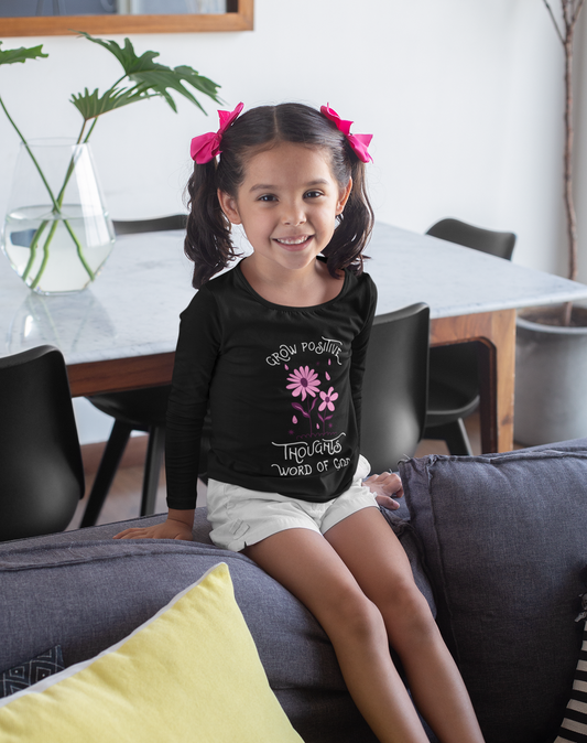 Grow Positive Thoughts Toddler Long Sleeve Jersey Tee