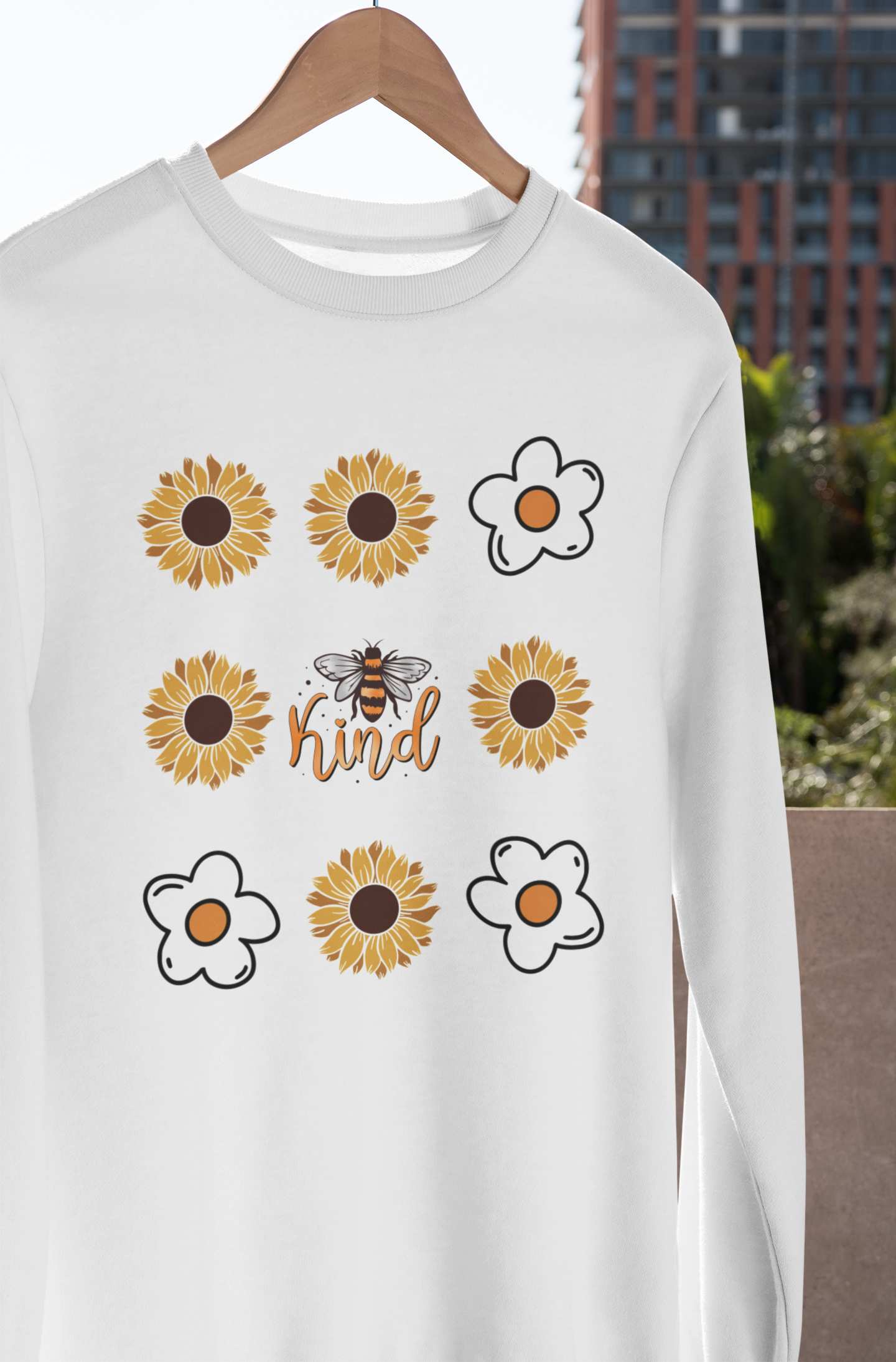 Bee Kind Unisex Heavy Blend Crewneck Sweatshirt Boho Design Print