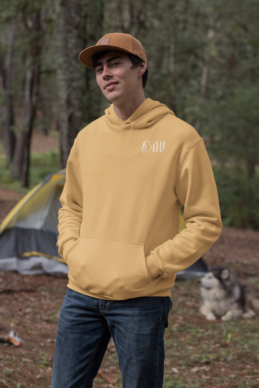 God is Greater Than Our Highs and Lows Unisex Premium Pullover Hoodie Ancient Script Design