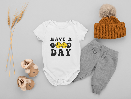 Have A Good Day Smile Infant Baby Rib Bodysuit