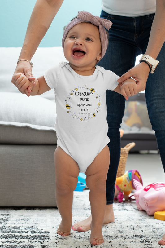 Crave Pure Spiritual Milk Infant Baby Rib Bodysuit
