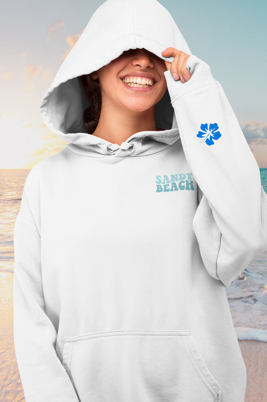 Sandy Beach Let's Collect Seashells Classic White Pullover Hoody