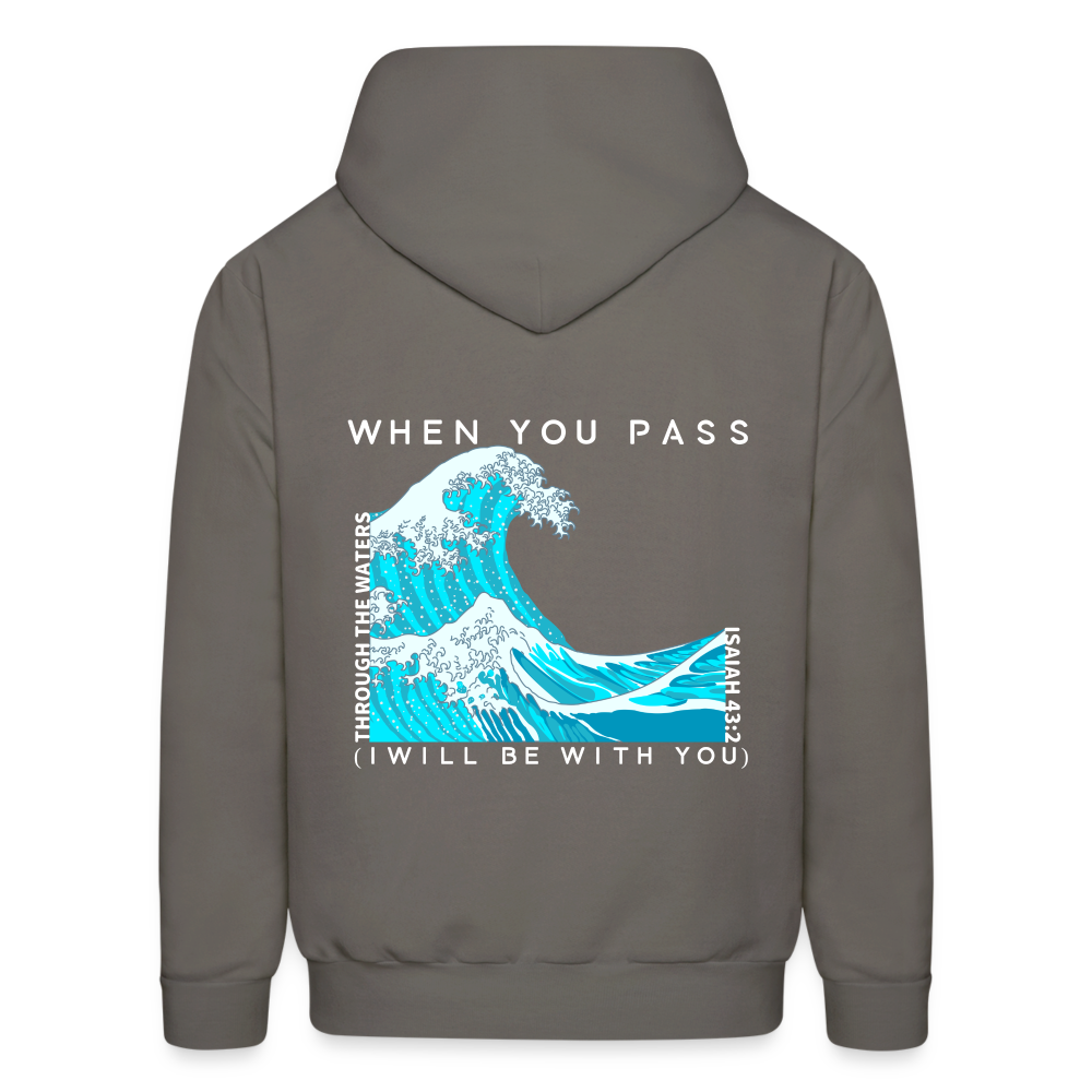 When You Pass I Will Be With You Pullover Hoodie - asphalt gray
