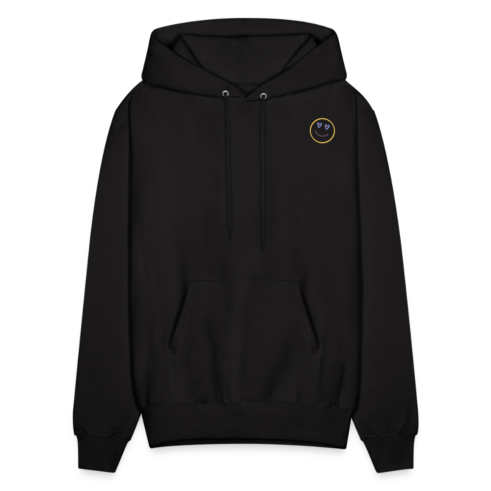 Sunsets Heart Smile Pullover Hoodie - black