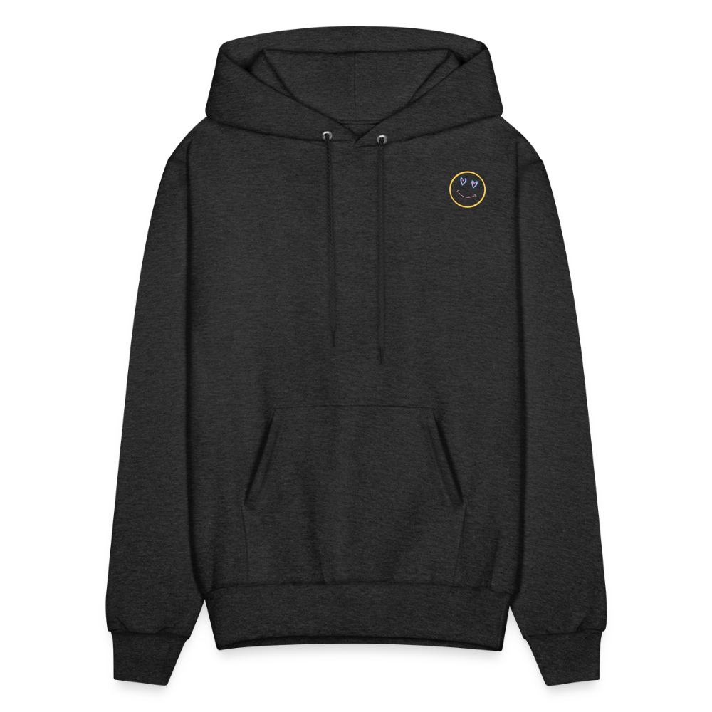 Sunsets Heart Smile Pullover Hoodie - charcoal grey